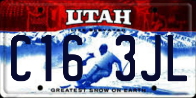 UT license plate C163JL
