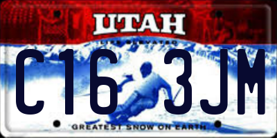 UT license plate C163JM
