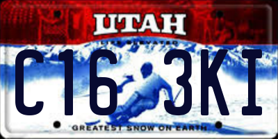 UT license plate C163KI