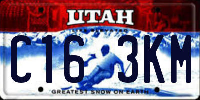 UT license plate C163KM