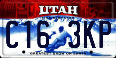 UT license plate C163KP