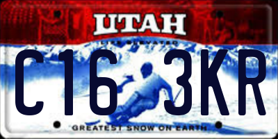 UT license plate C163KR