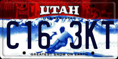 UT license plate C163KT