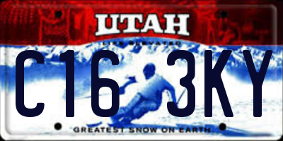UT license plate C163KY