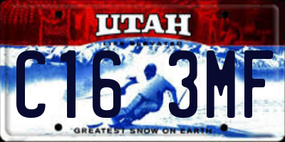 UT license plate C163MF