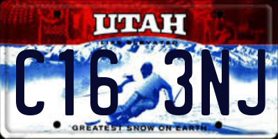 UT license plate C163NJ