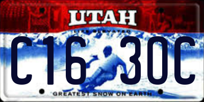 UT license plate C163OC