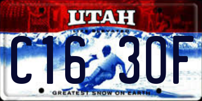 UT license plate C163OF