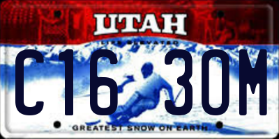 UT license plate C163OM