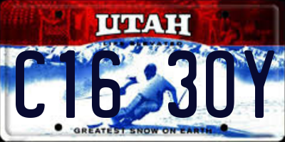 UT license plate C163OY