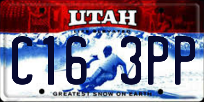 UT license plate C163PP