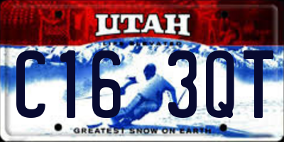 UT license plate C163QT