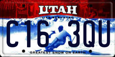 UT license plate C163QU