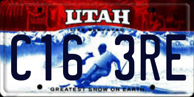 UT license plate C163RE