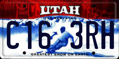 UT license plate C163RH