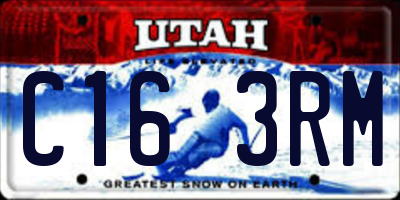 UT license plate C163RM