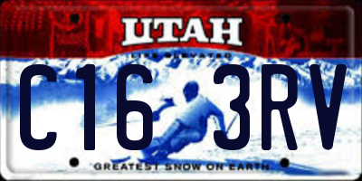 UT license plate C163RV