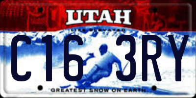 UT license plate C163RY