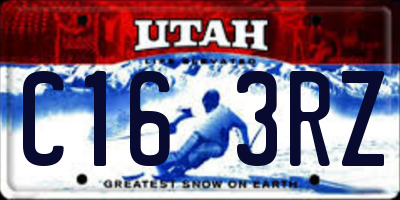 UT license plate C163RZ