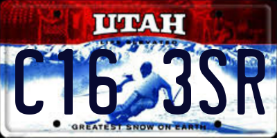 UT license plate C163SR