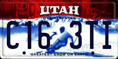 UT license plate C163TI