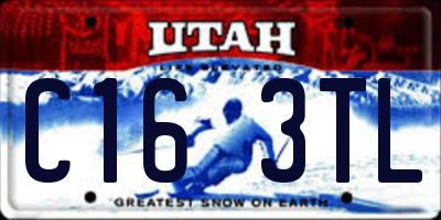UT license plate C163TL