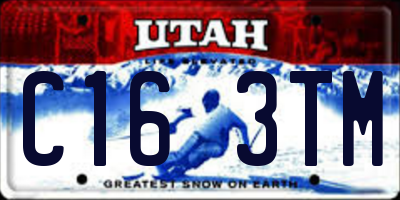 UT license plate C163TM