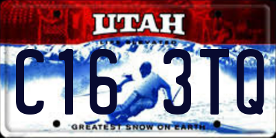 UT license plate C163TQ