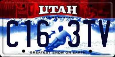 UT license plate C163TV