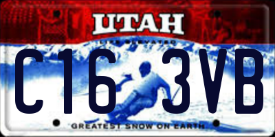 UT license plate C163VB