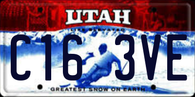 UT license plate C163VE