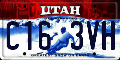 UT license plate C163VH