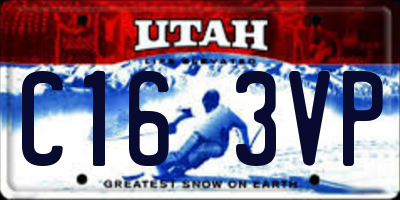 UT license plate C163VP