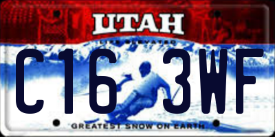 UT license plate C163WF