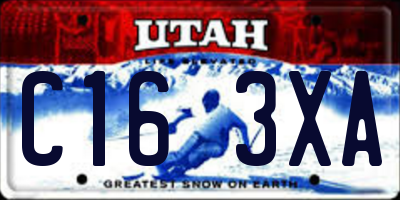 UT license plate C163XA