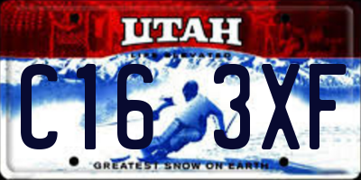 UT license plate C163XF