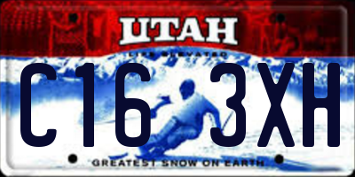 UT license plate C163XH