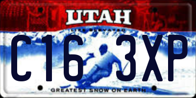 UT license plate C163XP
