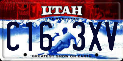 UT license plate C163XV