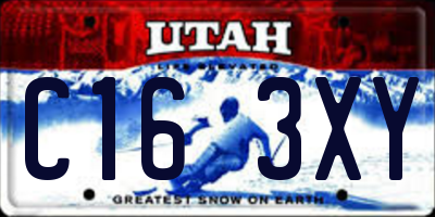 UT license plate C163XY