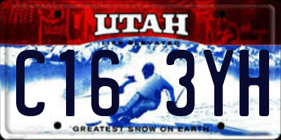 UT license plate C163YH