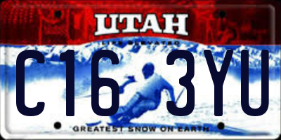 UT license plate C163YU