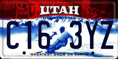 UT license plate C163YZ