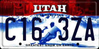 UT license plate C163ZA