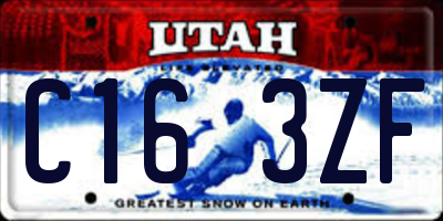 UT license plate C163ZF