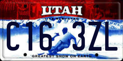 UT license plate C163ZL