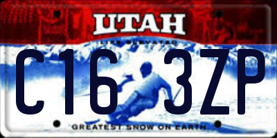 UT license plate C163ZP