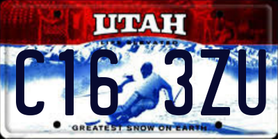 UT license plate C163ZU