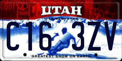 UT license plate C163ZV