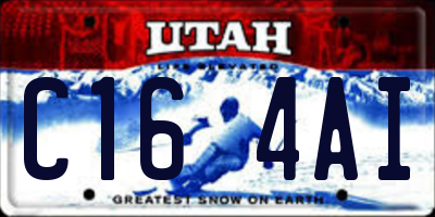 UT license plate C164AI